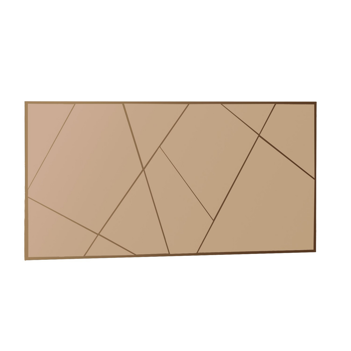 Norda Design elegant bronse veggspeil, 60 x 120 cm | 100% MDF, miljøvennlig Flotal-E design | moderne geometrisk stil