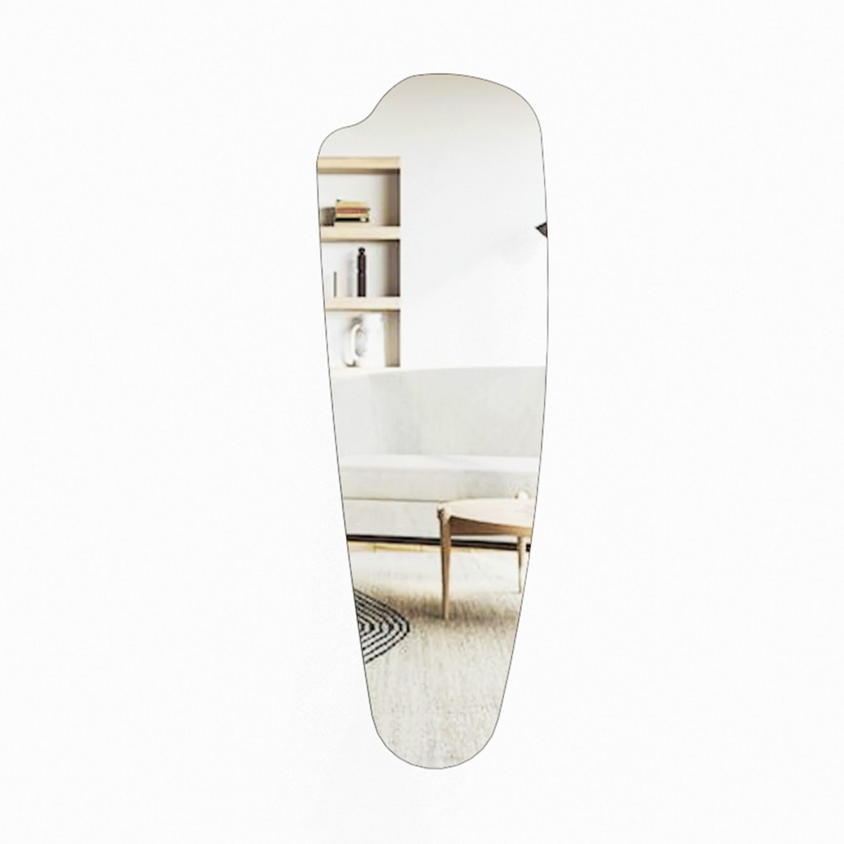 Norda Design moderne ståspeil, 120 cm x 40 cm, 100% MDF, veggmonterbar, økologisk Flotal-E, elegant design