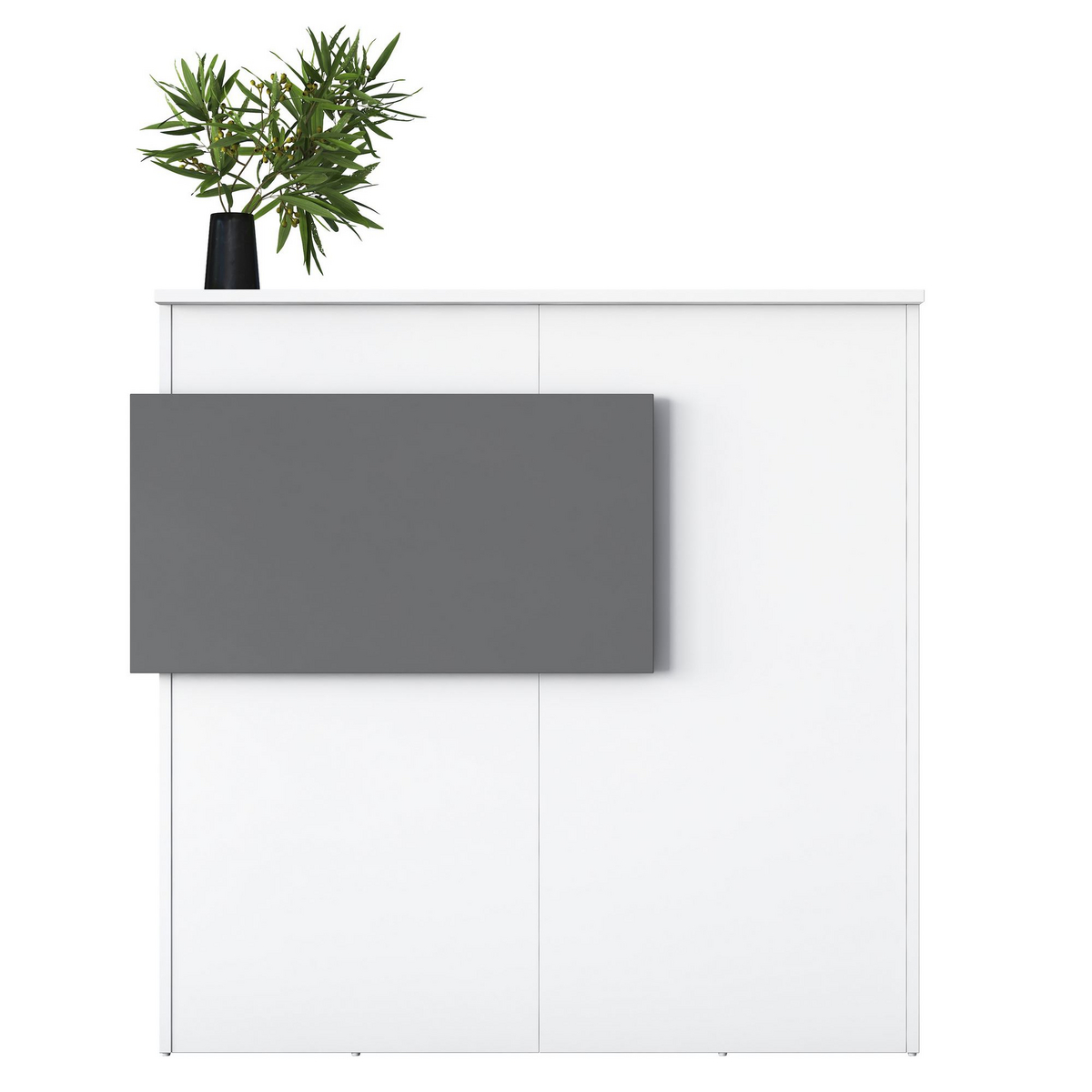 Norda Design moderne resepsjonsbord, hvit og antrasitt, 110 x 110 x 40 cm | 100% melaminbelagt E1 sponplate, 18 mm