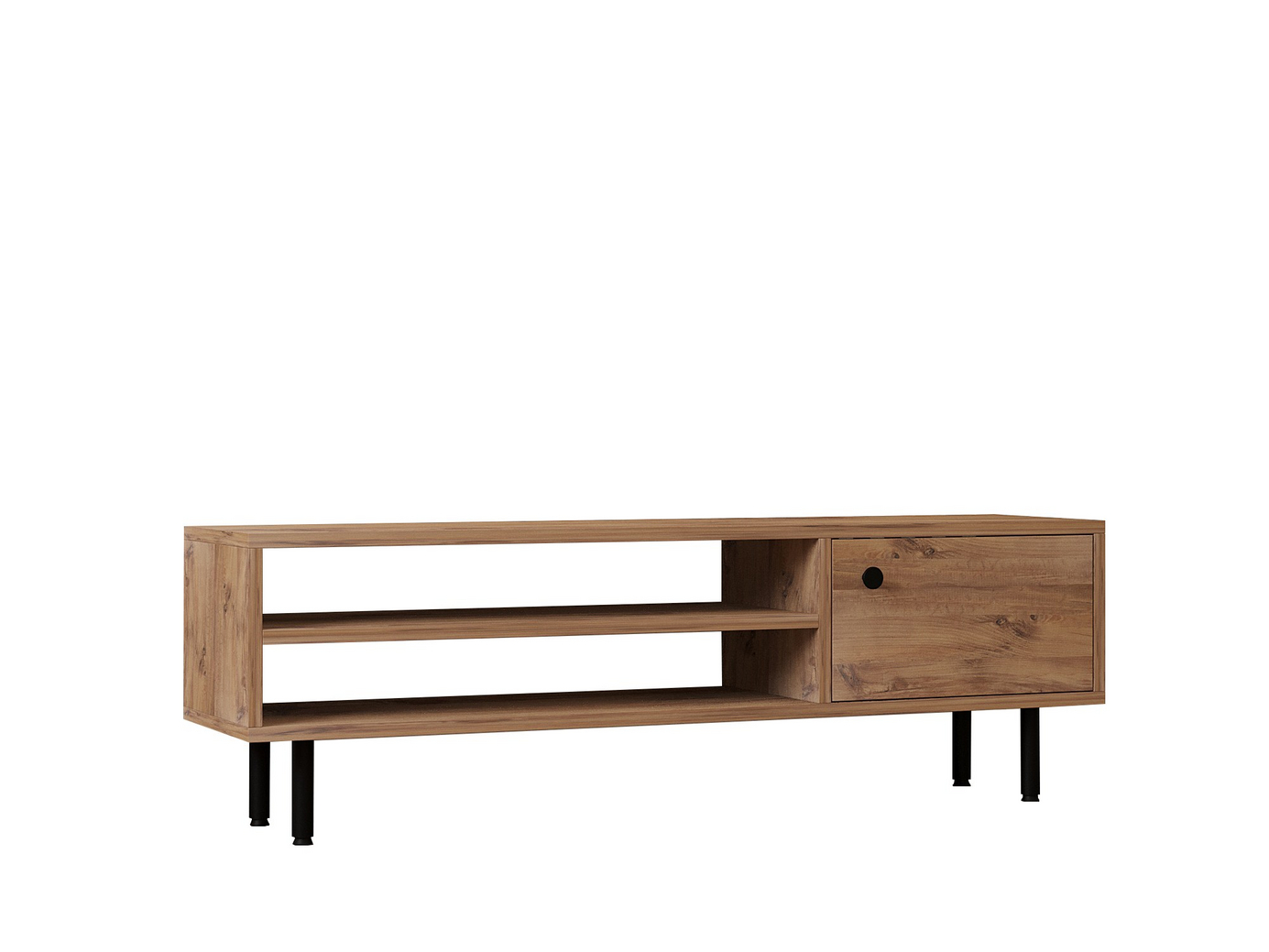 Norda Design moderne TV-benk, Atlantic-furu, 120 cm | 100% melaminbelagt, 18 mm tykk | veggmonterbar, stilig design