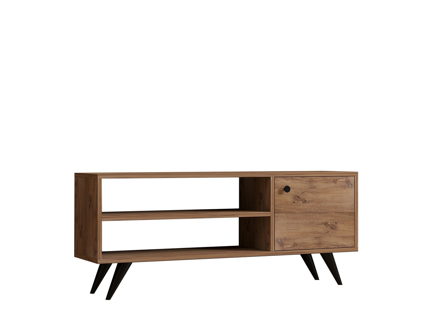 Norda Design moderne TV-benk, Atlantic-furu, 120 cm | 100% melaminbelagt, 18 mm tykk | veggmonterbar, ekstra oppbevaring