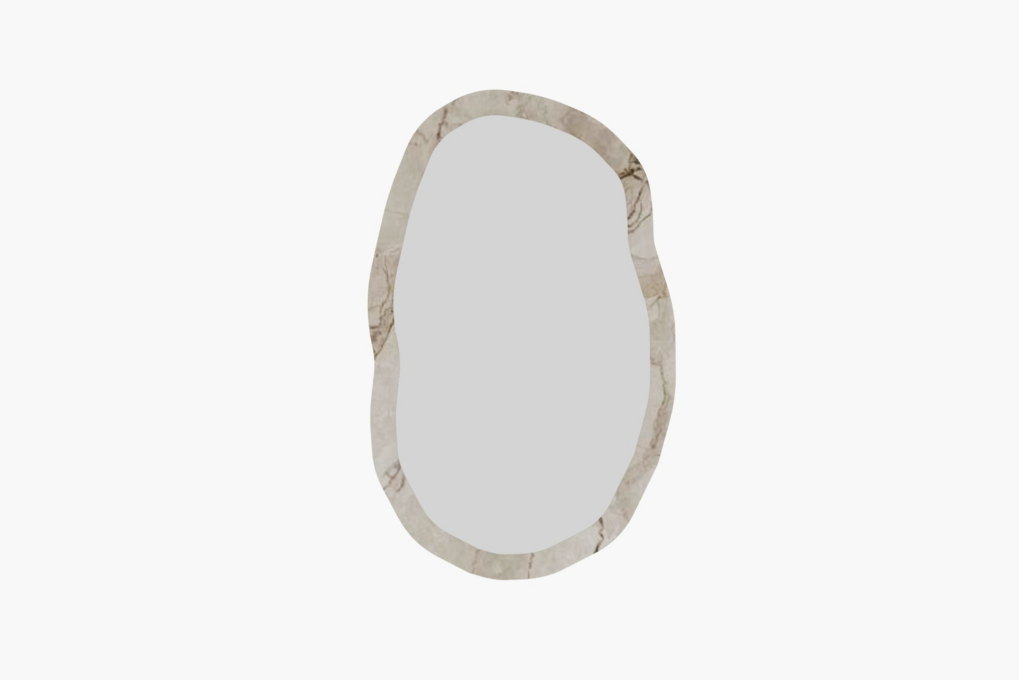 Norda Design elegant abstrakt veggspeil, 52 x 86 cm, Ephesus- og marmorfarger, 100% MDF, miljøvennlig design