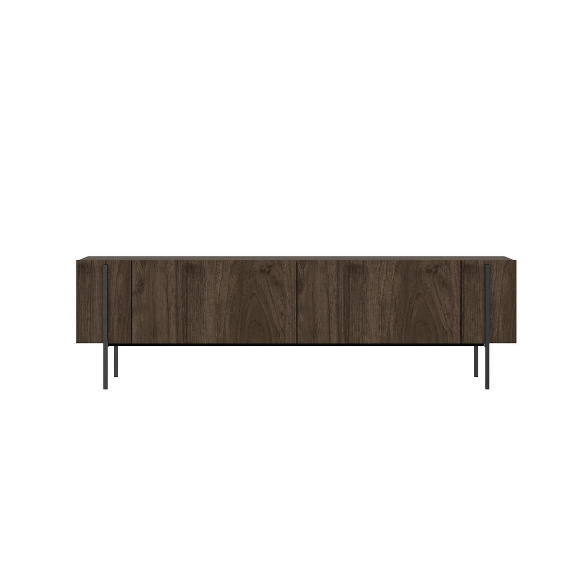 Norda Design moderne valnøtt TV-benk, 160 cm | 100% melaminbelagt sponplate, 18 mm tykk | stilig og funksjonell