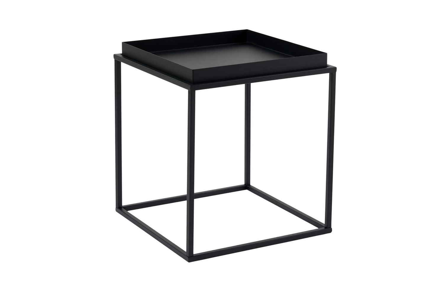 Norda Design moderne svart sofabord, 45 x 45 x 52 cm | 100% metall, industriell design | stilig og slitesterk