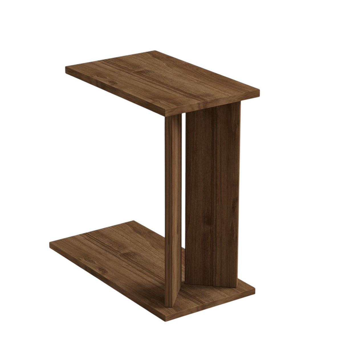 Norda Design moderne valnøtt sidebord, 25 cm x 48.6 cm x 50 cm | 100% melaminbelagt, 18 mm tykk | stilig og funksjonell
