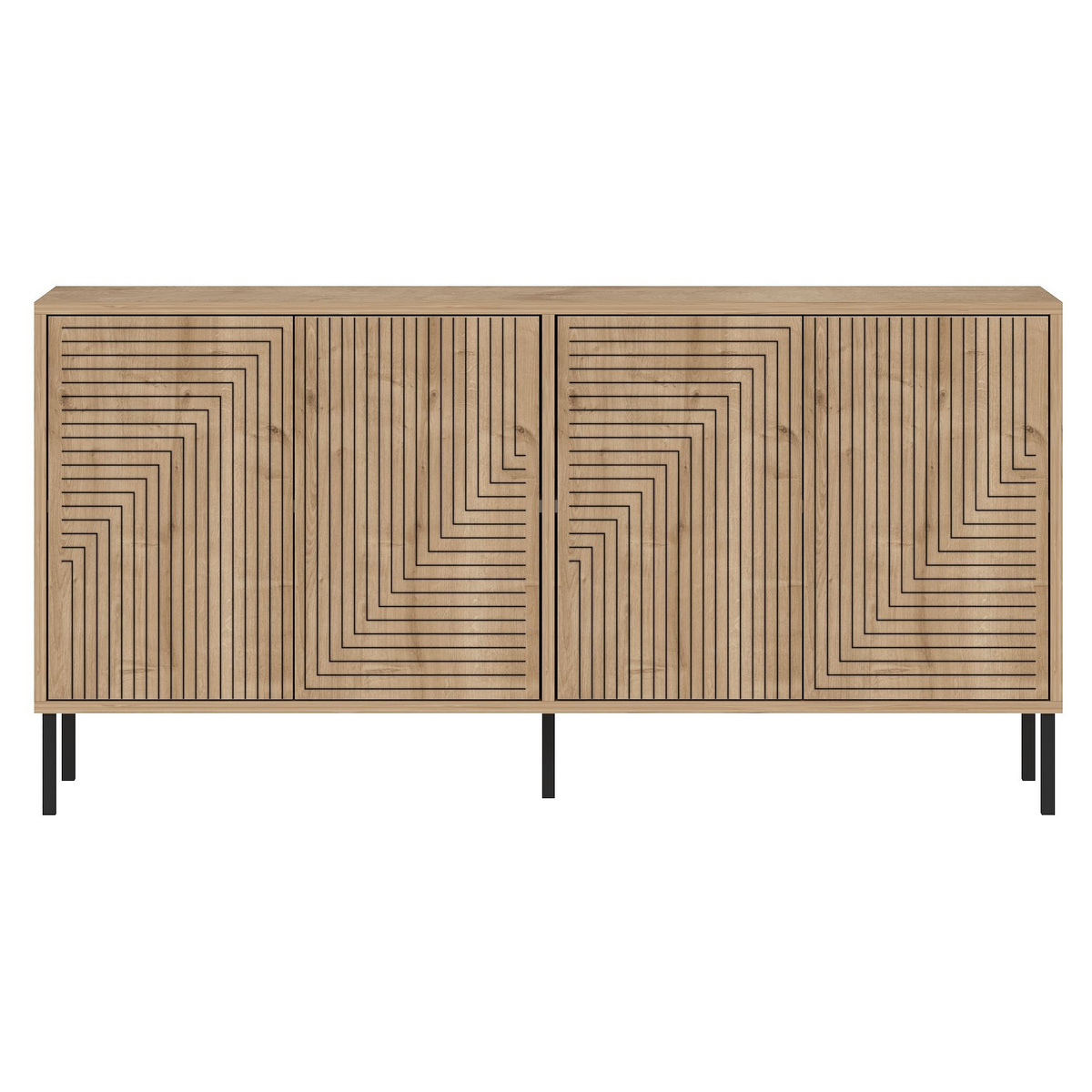 Norda Design moderne konsollbord, safir-eik, 150 x 75 x 36 cm | 100% melaminbelagt, metallben | veggmonterbar, stilig design