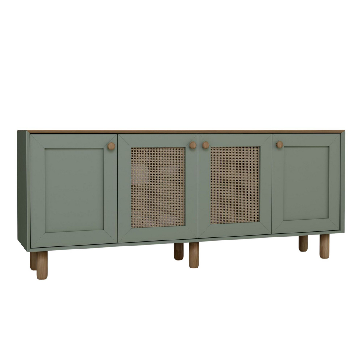 Norda Design moderne grønn konsollbord, 180 cm | 100% melaminbelagt, 18 mm tykk, veggmonterbar, stilig design