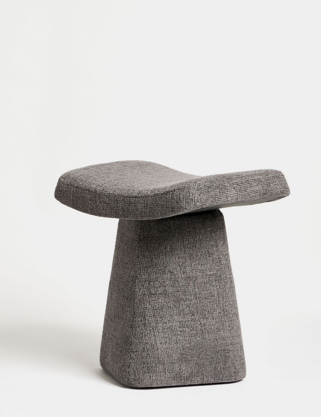 Norda Design stilig puff, antrasitt, 47 x 45 x 37 cm | 100% bøkramme og vevd stoff | perfekt for moderne innredning