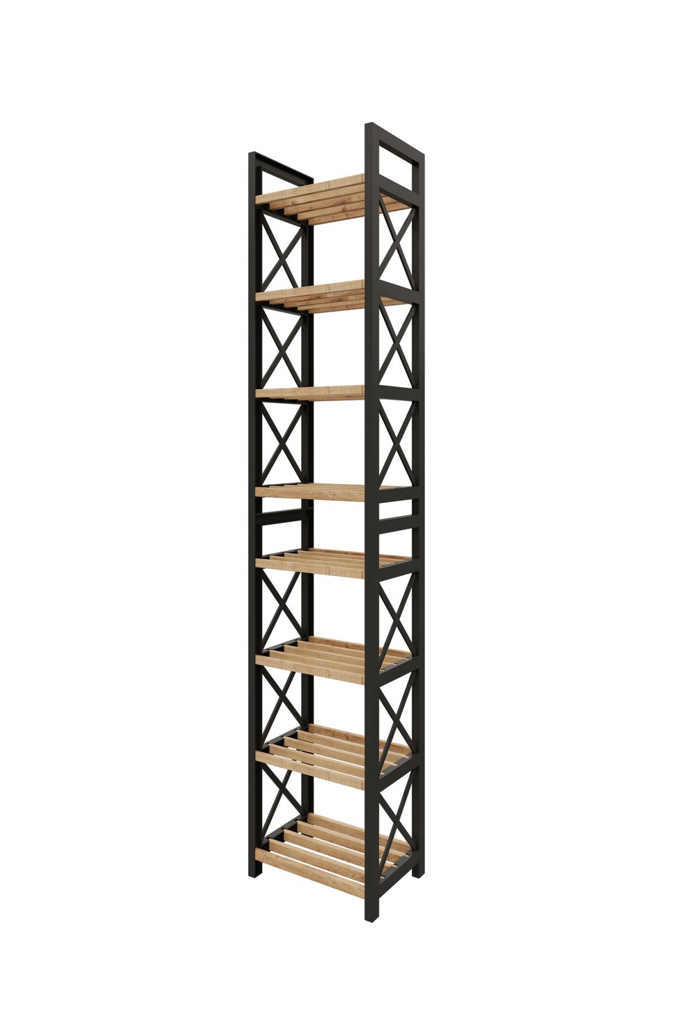 Norda Design moderne multifunksjonell hylle, svart, 23 x 128 x 18 cm | 100% plast tre | stilig industriell design