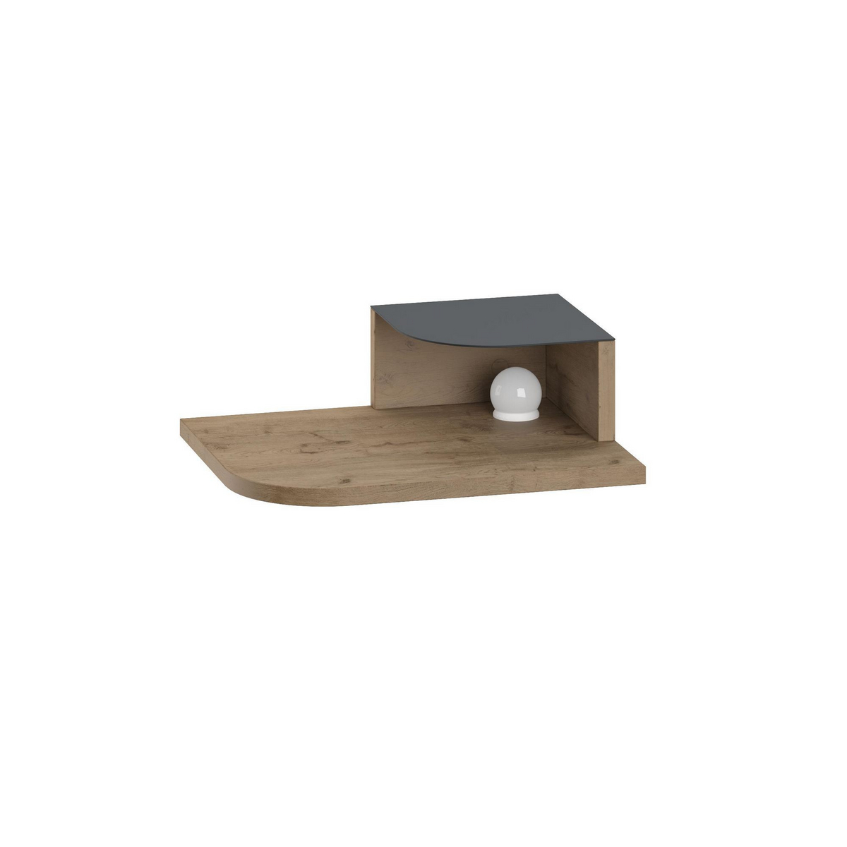 Norda Design Nattbord Luno, eik, 30 × 40 × 16,2 cm