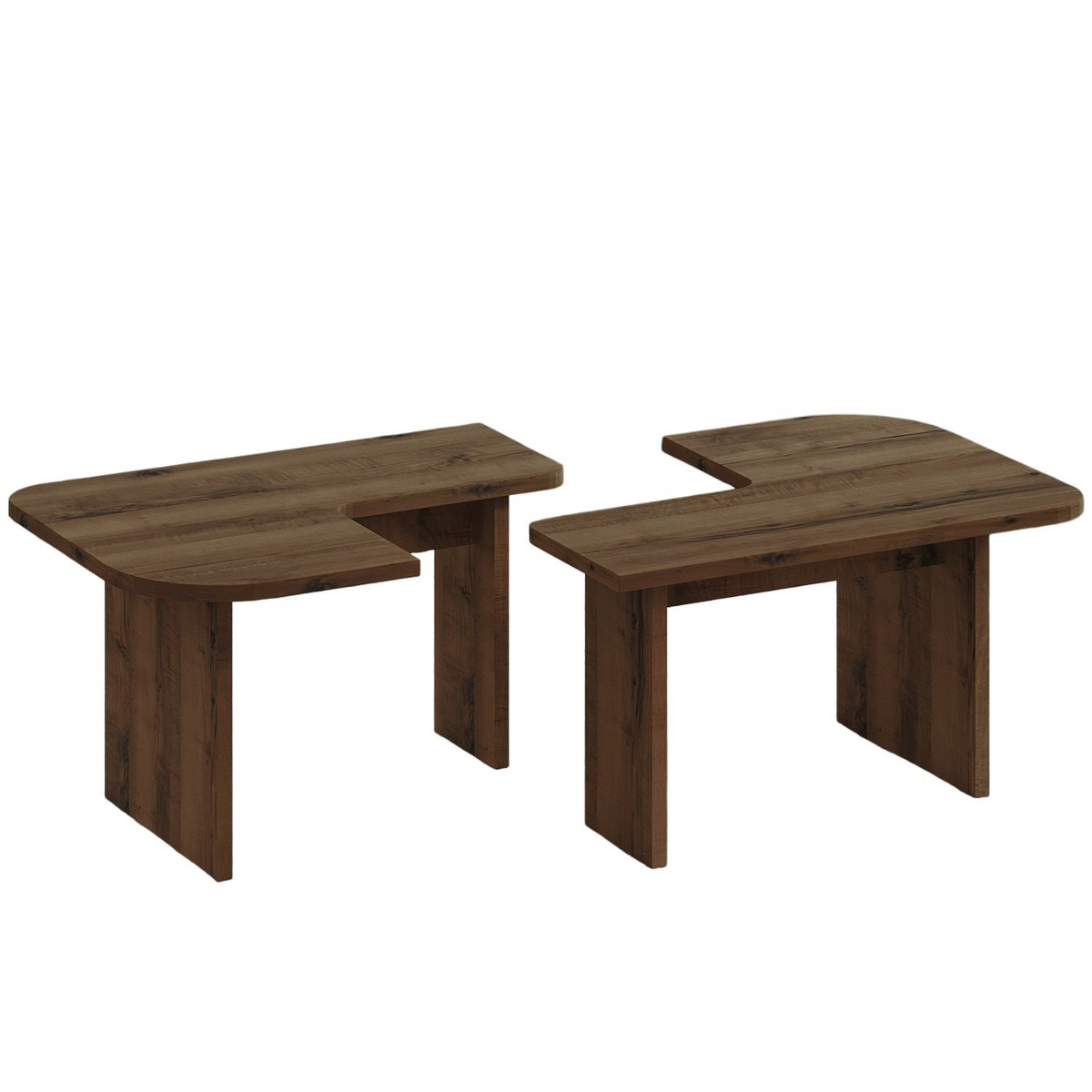 Norda Design Sofabordsett Iris, antikk valnøtt, 45 × 90 × 35 cm