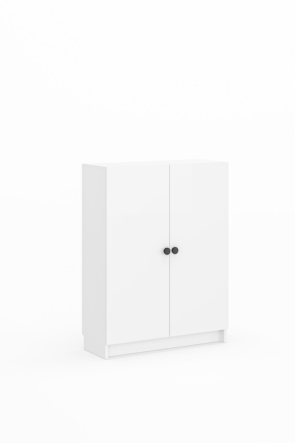 Norda Design Bokhylle Bili 3 Shelf 2 Lid, hvit, 28 × 80 × 105 cm