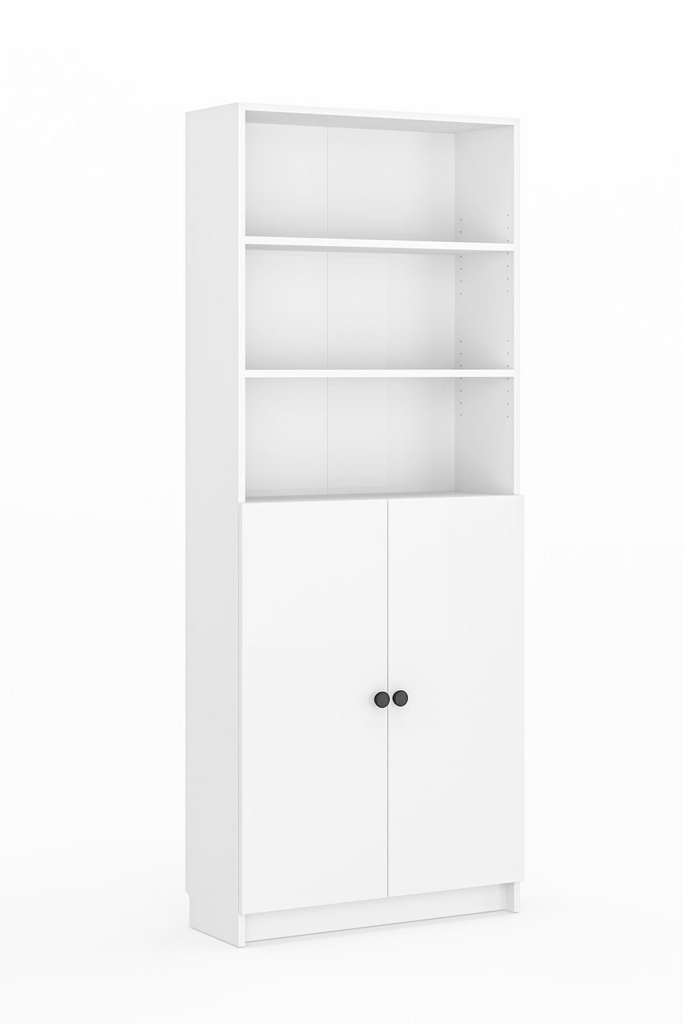 Norda Design Bokhylle Bili 5 Shelf 2 Lid, hvit, 28 × 80 × 200 cm