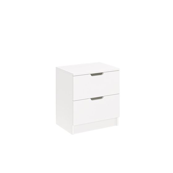 Norda Design Nattbord Lento, hvit, 33 × 45 × 50 cm