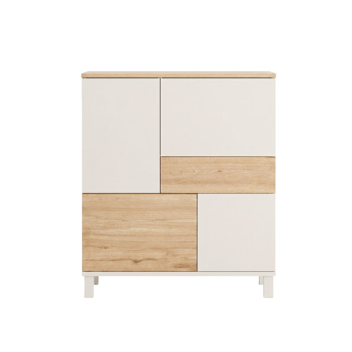 Norda Design Multiskap Mood, sand/eik, 35 × 87,2 × 101,1 cm