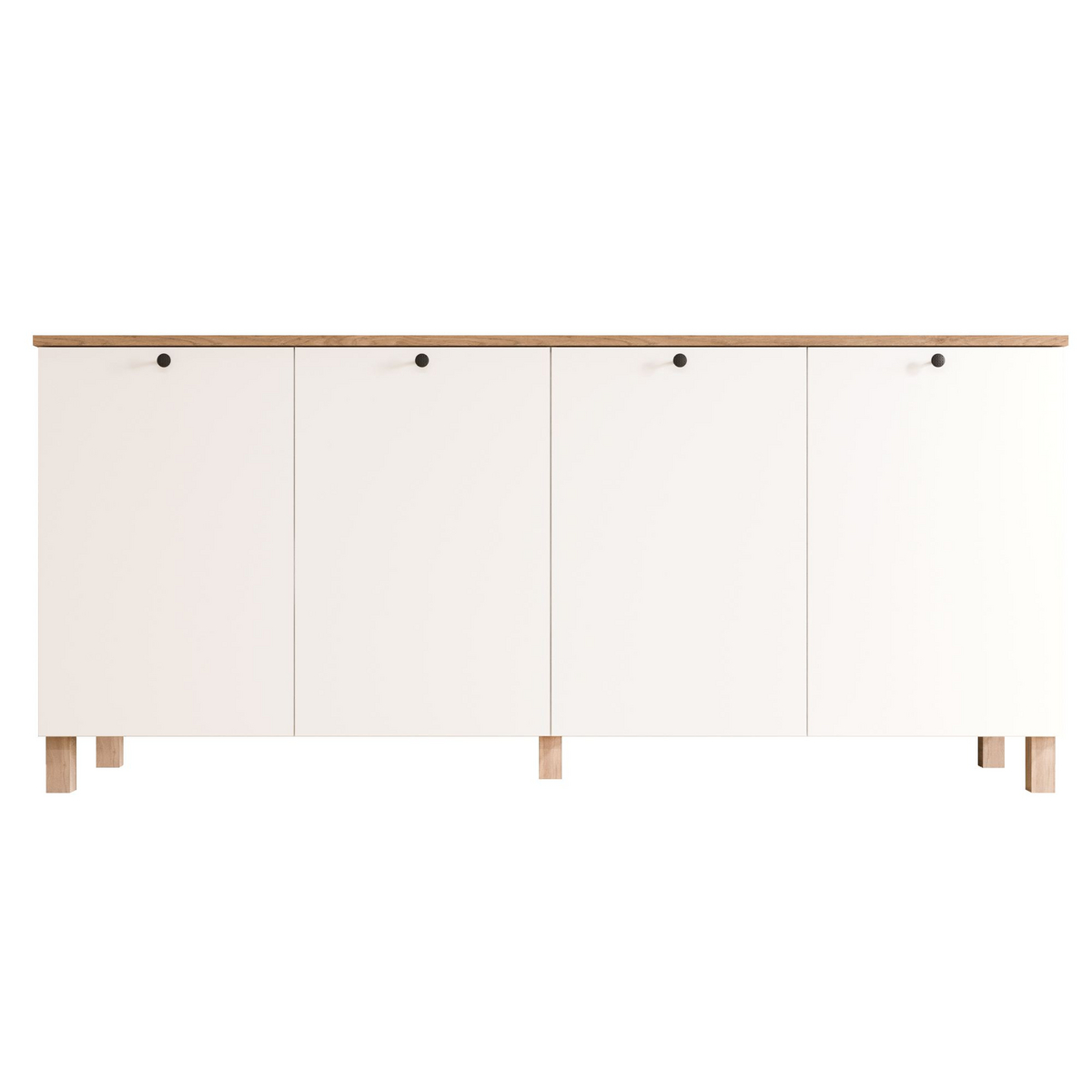 Norda Design Konsollbord Nord, hvit/eik, 42,1 × 180 × 80 cm