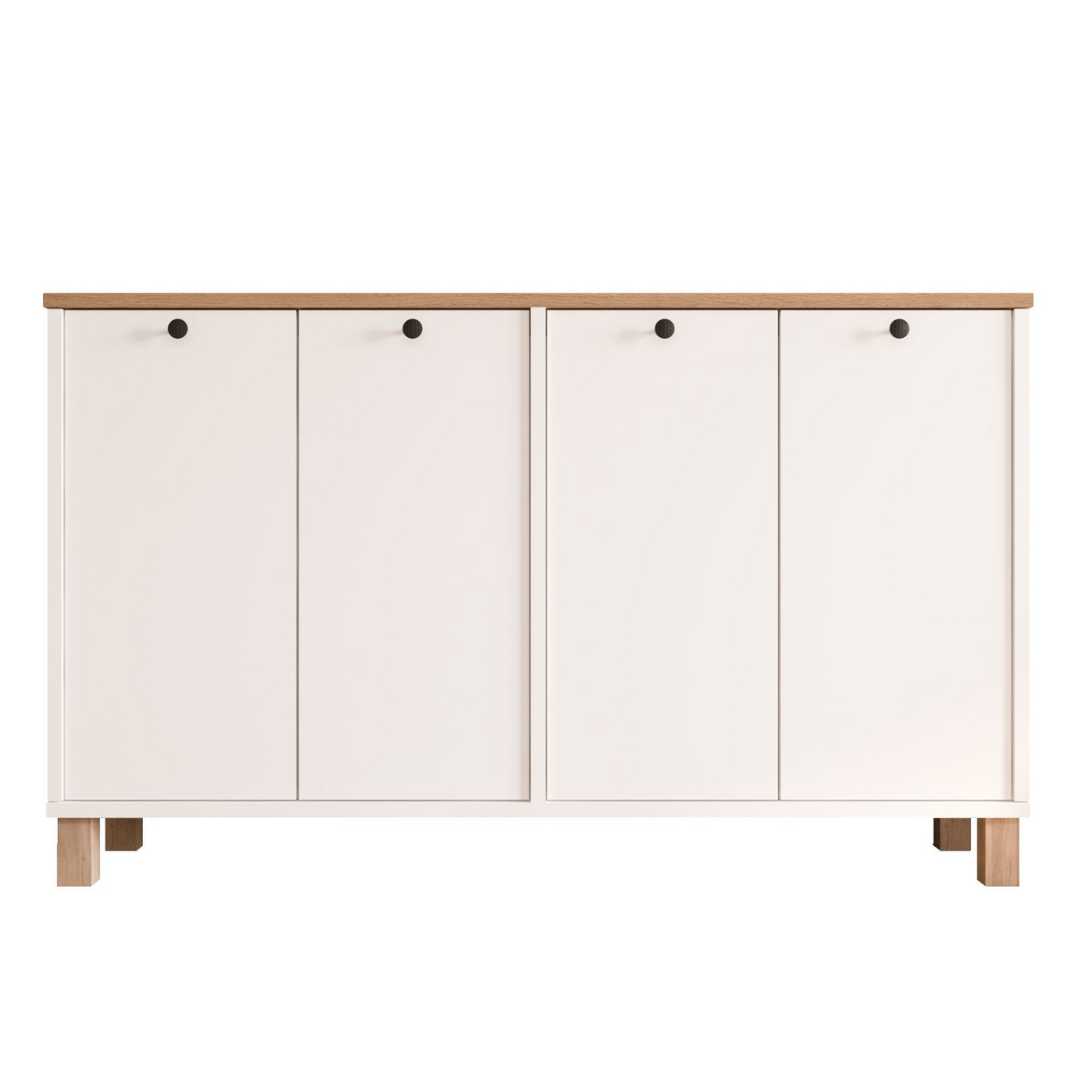 Norda Design Konsollbord Nord, hvit/eik, 29,5 × 120 × 73,6 cm