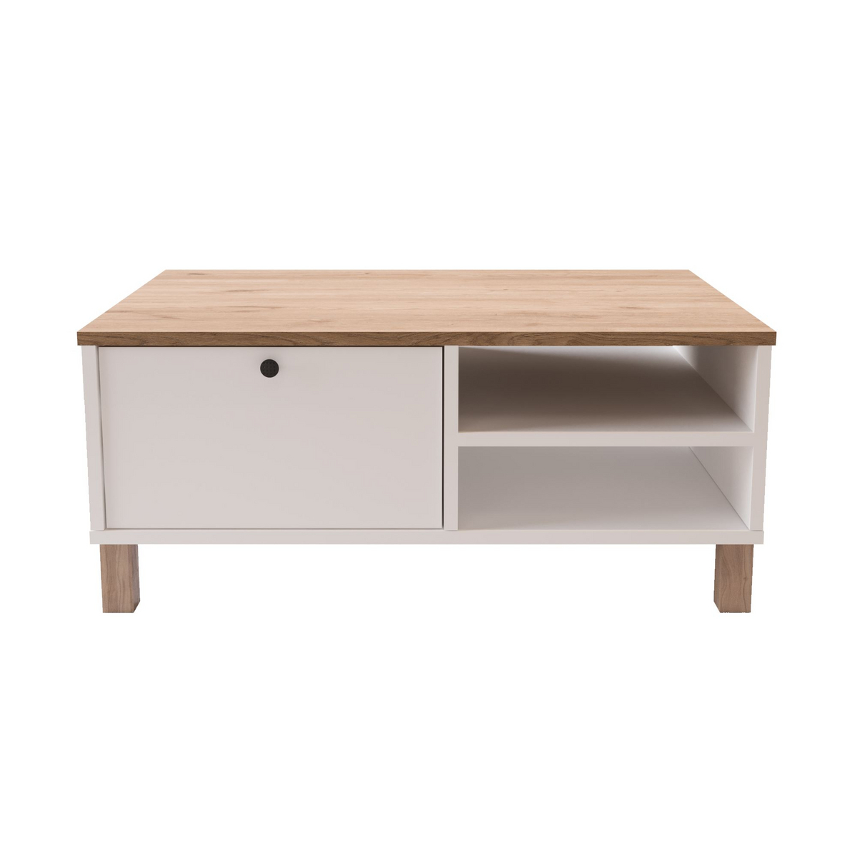 Norda Design Sofabord Nord, hvit/eik, 60 × 90 × 38,6 cm