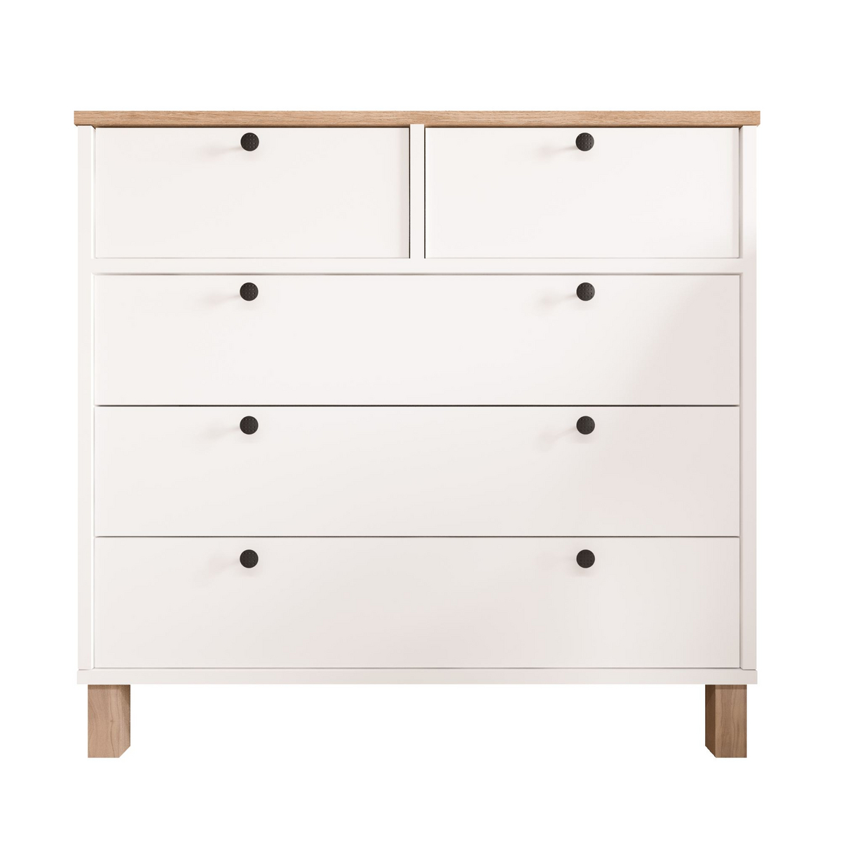Norda Design Kommode Nord, hvit/eik, 40 × 90 × 85,2 cm