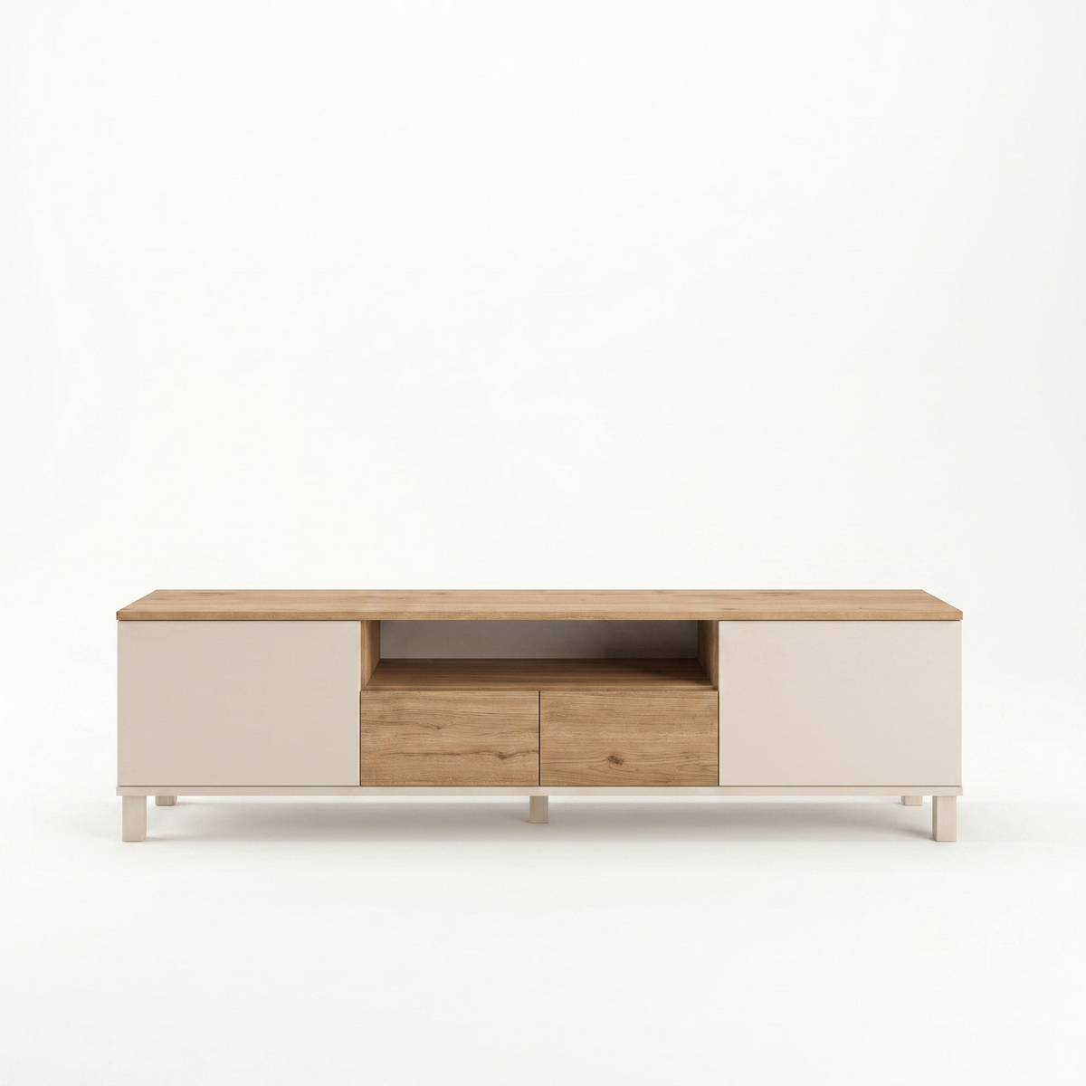 Norda Design TV-benk Mood, sand/eik, 35 × 180 × 49,2 cm