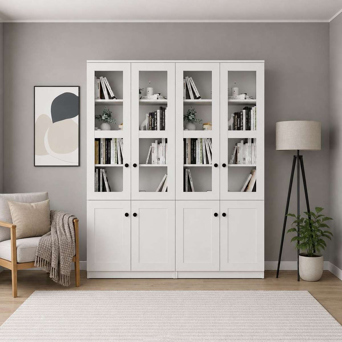 Norda Design Multiskap Lisa 1600, hvit, 37 × 160 × 190 cm