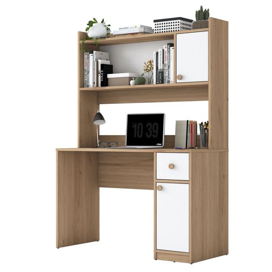 Norda Design Skrivebord og bokhylle Scriptor, 50 × 120 × 166 cm