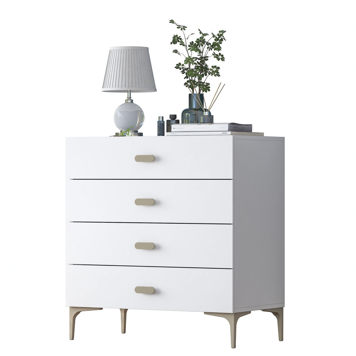 Norda Design Kommode Comotto, hvit, 45 × 85,6 × 90,7 cm
