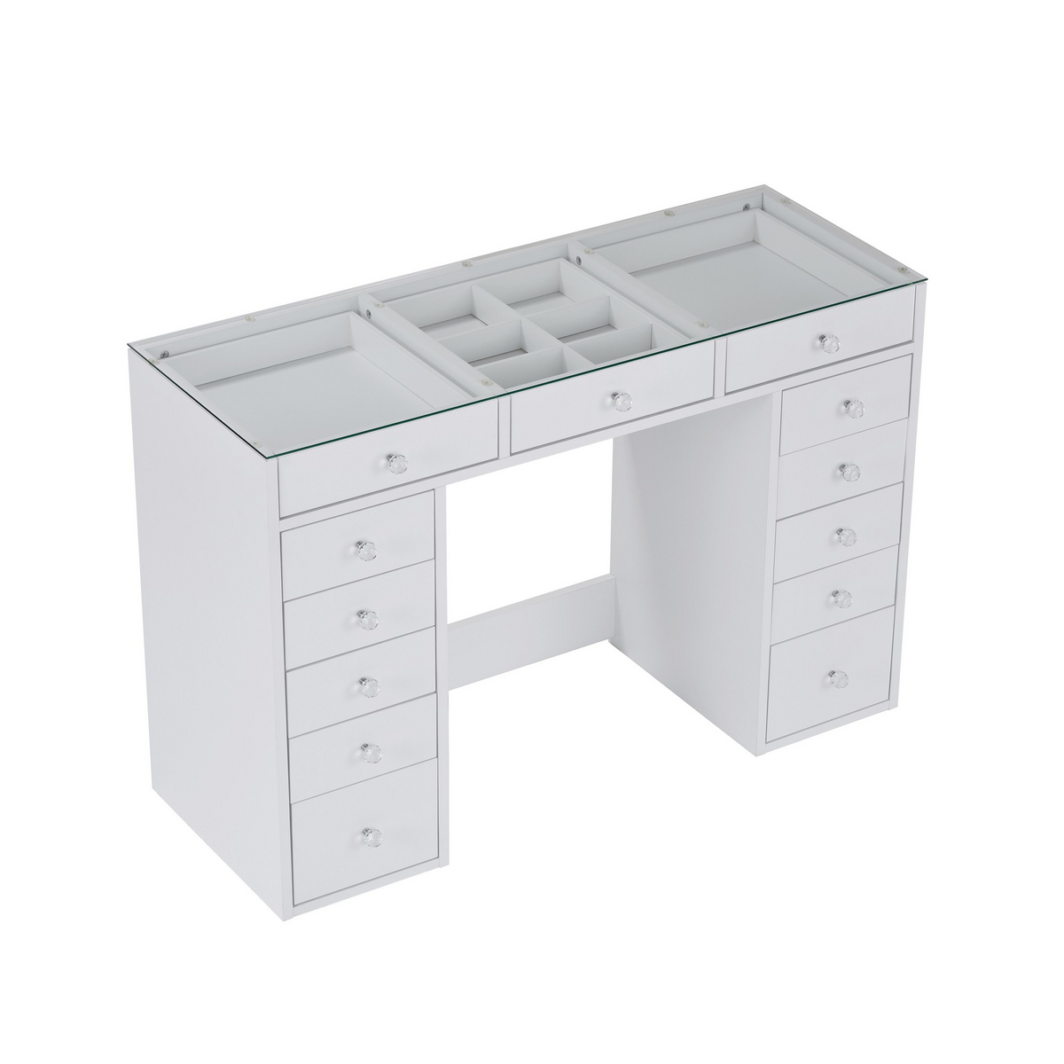 Norda Design Sminkebord Lucia, hvit, 44,5 × 120 × 79,8 cm