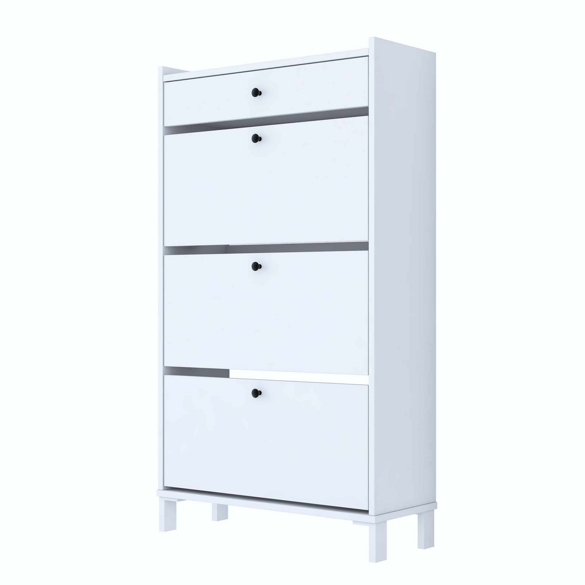 Norda Design Skoskap Scarpiera, hvit, 29,2 × 74,2 × 131,8 cm
