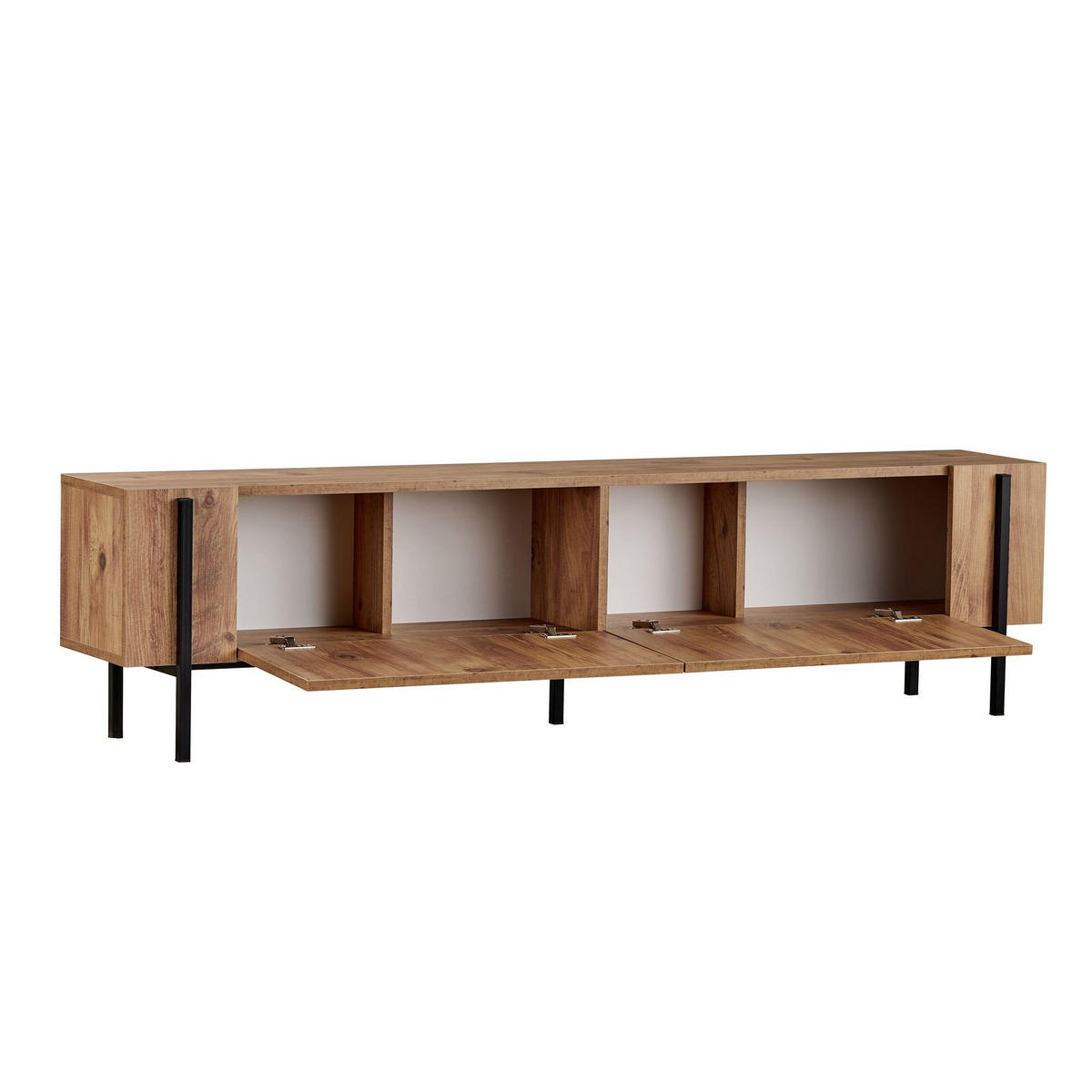 Norda Design moderne TV-benk, 180 cm | 100% melaminbelagt, metallben | stilig og slitesterk