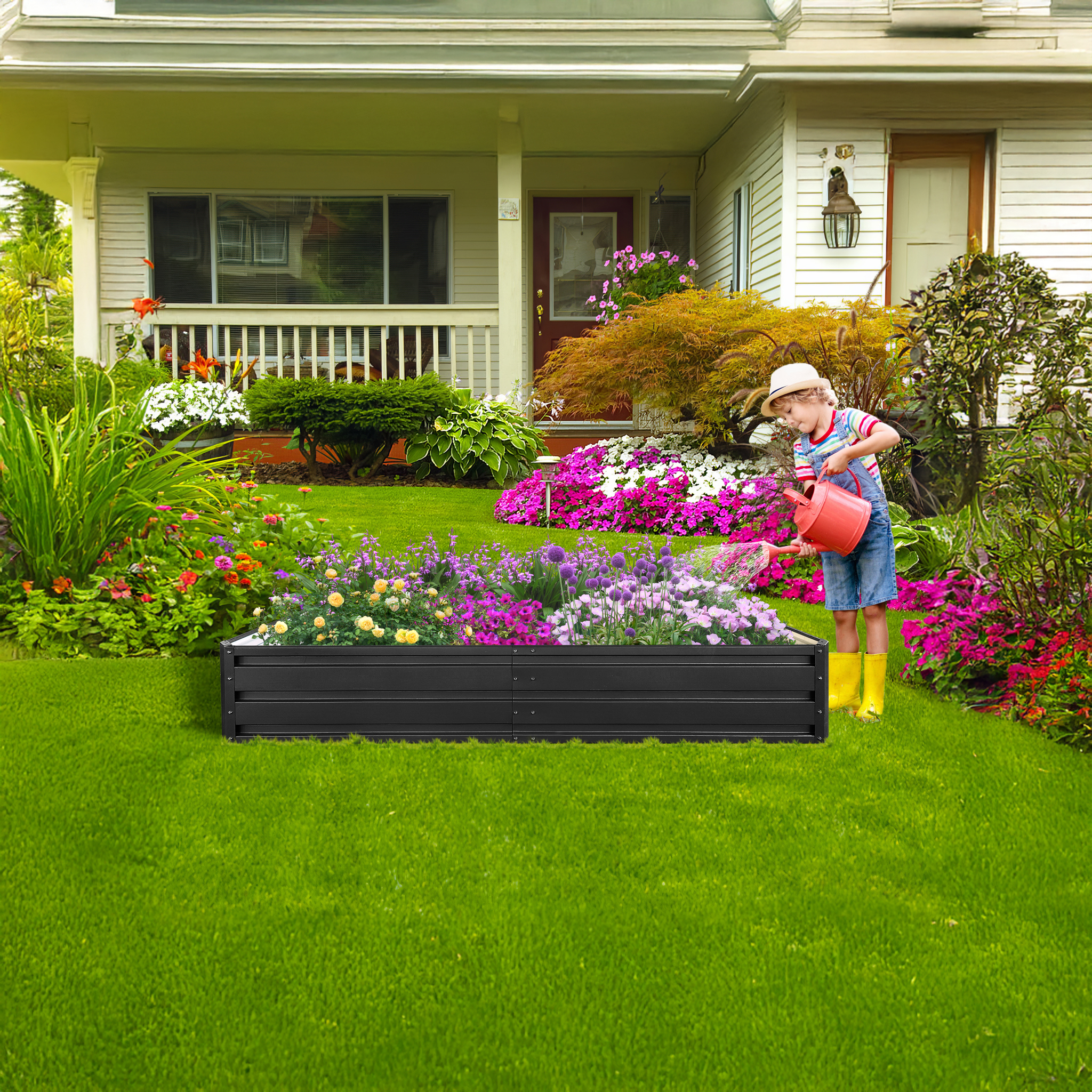 Lykke Plantekasse 180x90x30cm, Svart