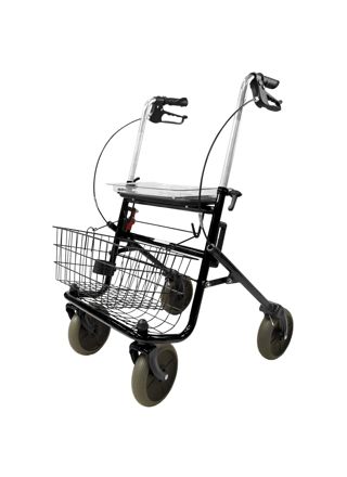 Arvo Rullator, Enkel, Svart