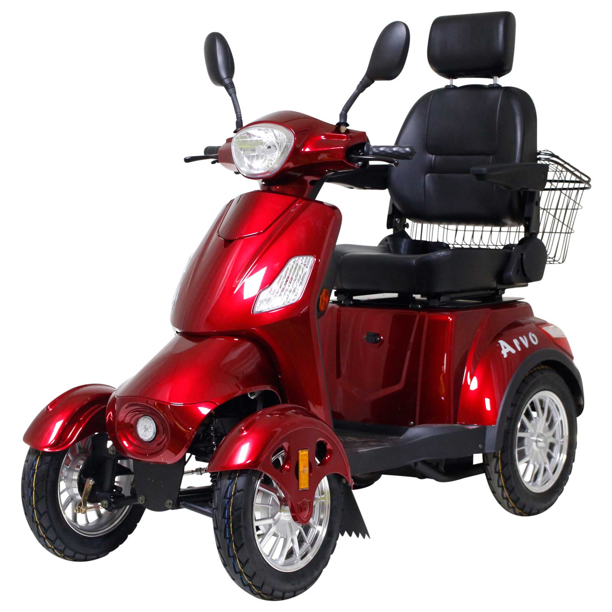 Arvo Elektrisk Scooter for Eldre P400 Rød