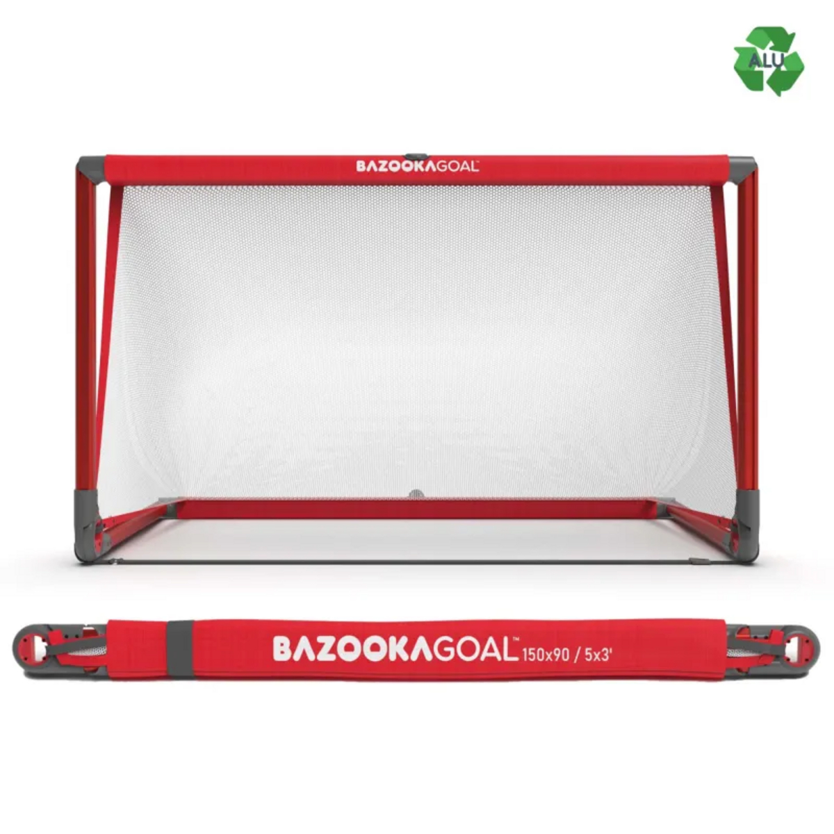 Bazooka pop-up-fotballmål i aluminium, 150 x 90 cm