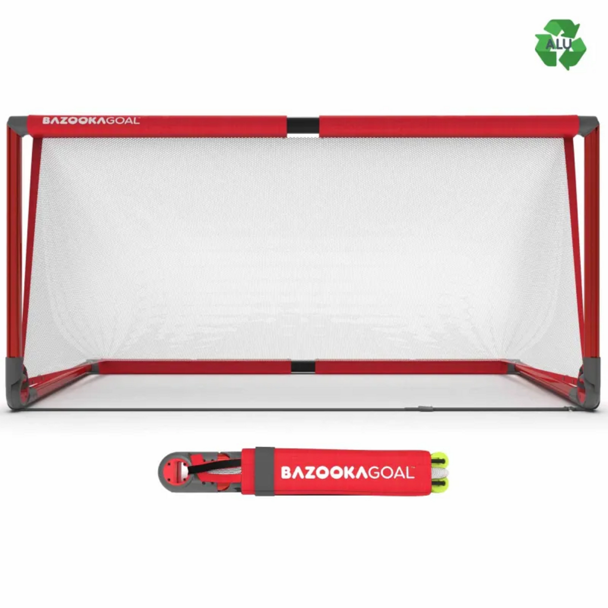 Bazooka pop-up-fotballmål i aluminium, 180 x 90 cm