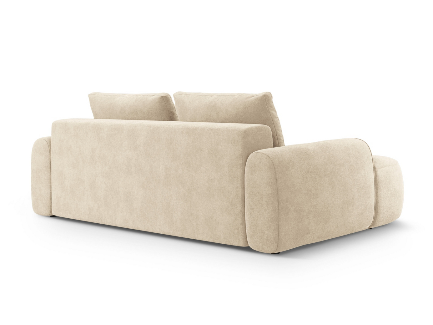 Cosmopolitan Design fløyelssovesofa med oppbevaring, "Linz", 4-seter, 250 × 100 × 84 cm, Vogue, svarte plastben