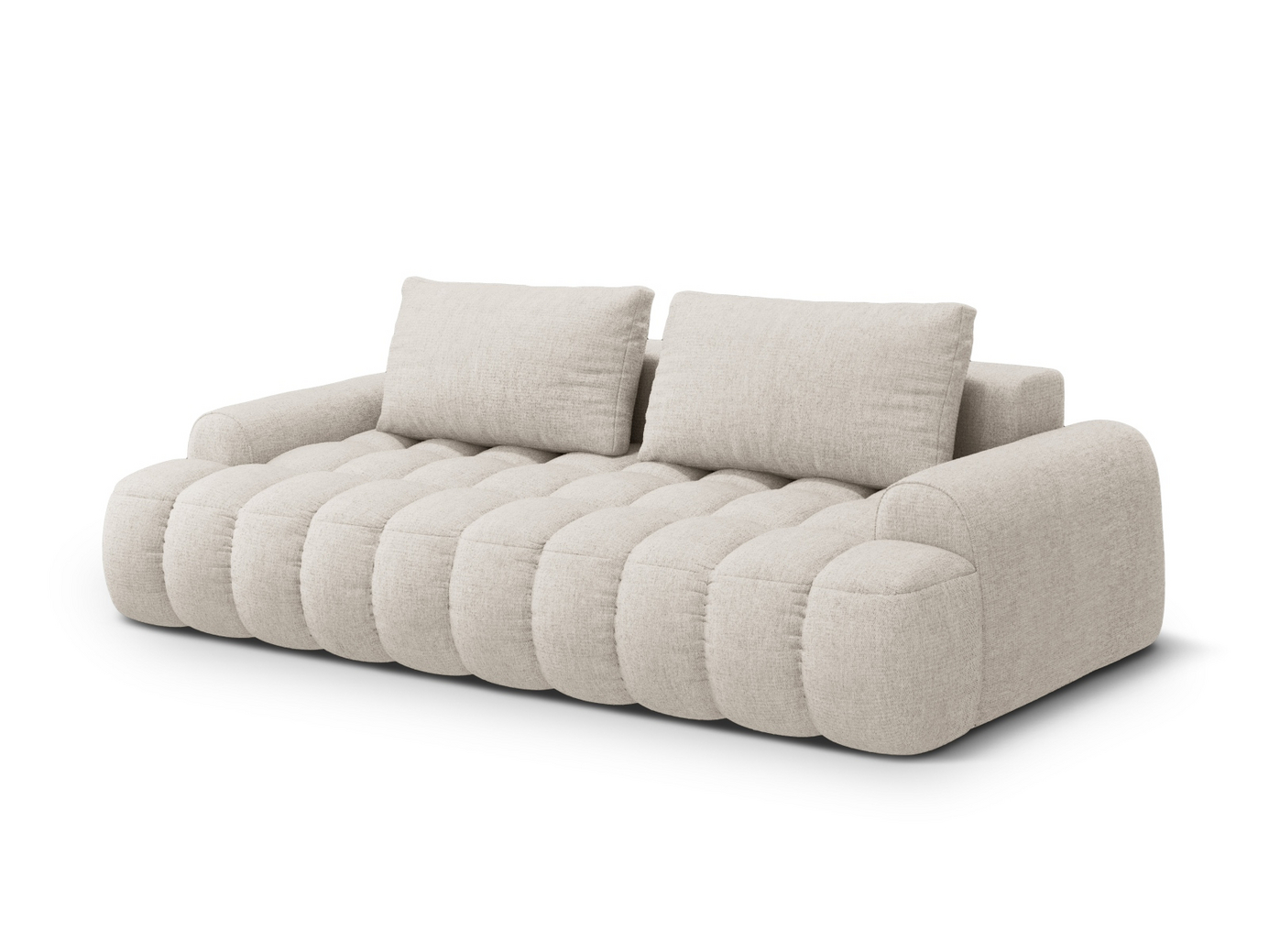 Cosmopolitan Design sovesofa med oppbevaring, "Linz", 4-seter, 250 × 100 × 84 cm, Sorella, svarte plastben