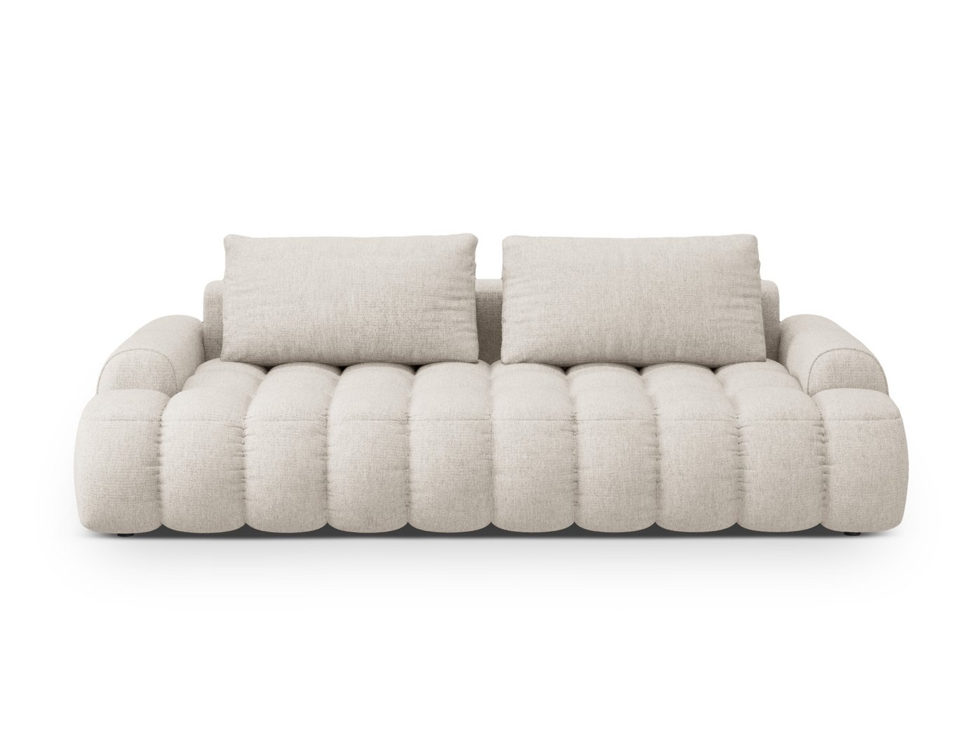 Cosmopolitan Design sovesofa med oppbevaring, "Linz", 4-seter, 250 × 100 × 84 cm, Sorella, svarte plastben