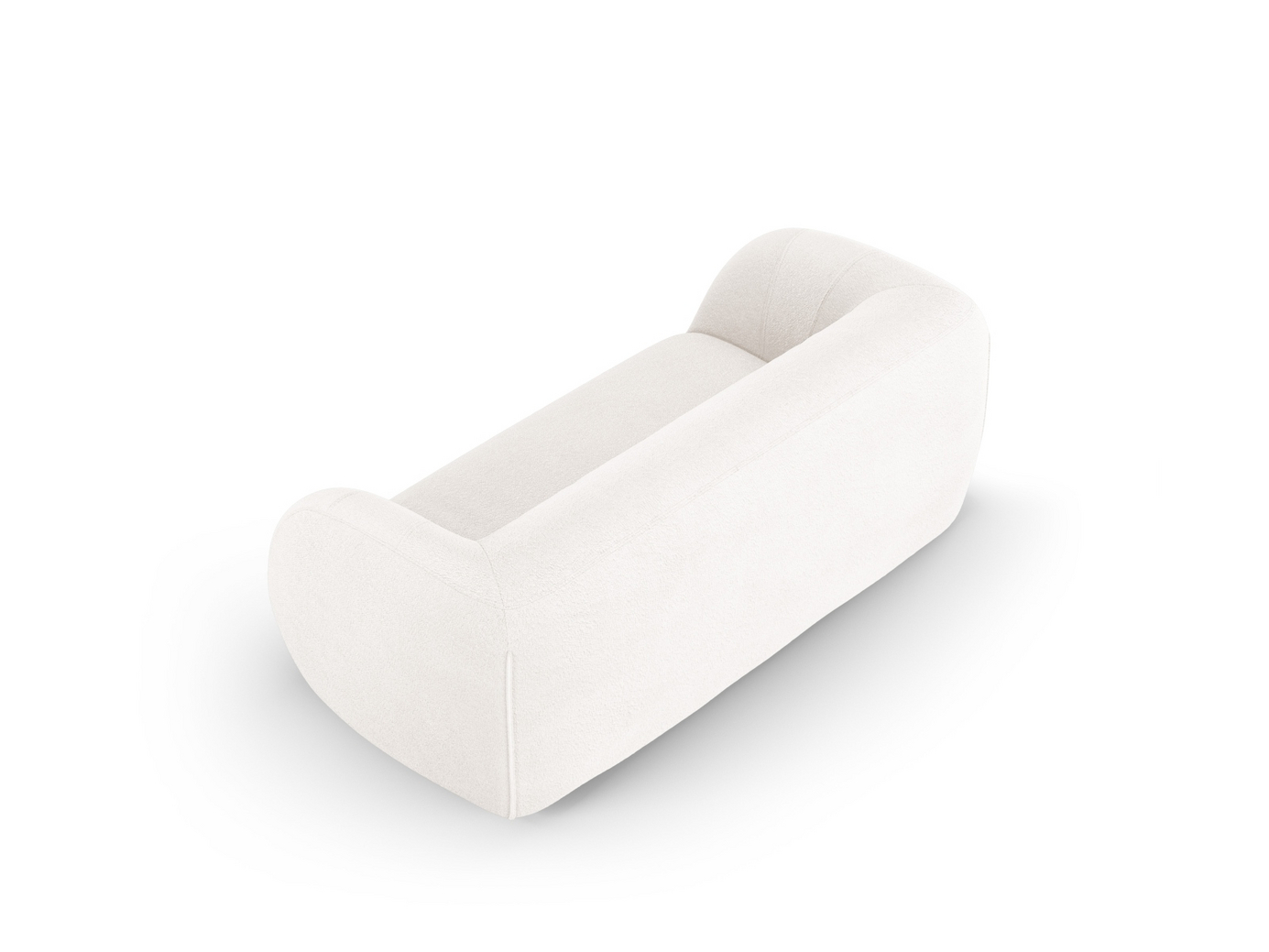 Cosmopolitan Design bouclé-sofa, "Essen", 2-seter, 210 × 95 × 86 cm, Baloo, svarte plastben