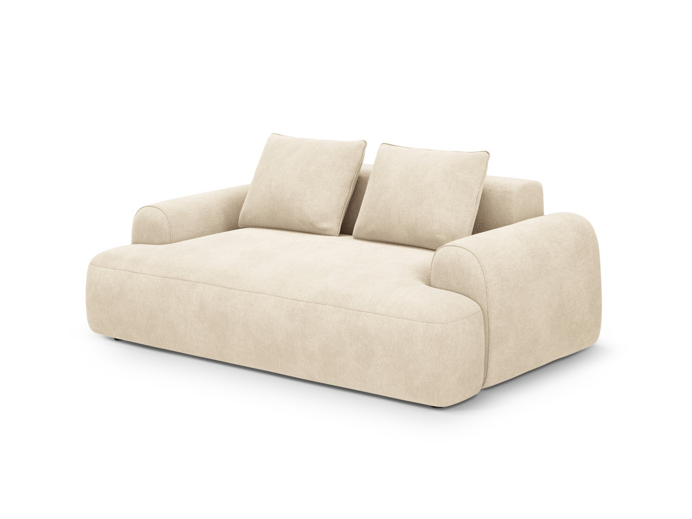 Cosmopolitan Design fløyelssofa, "Calma", 2-seter, 175 × 100 × 84 cm, Vogue, svarte plastben