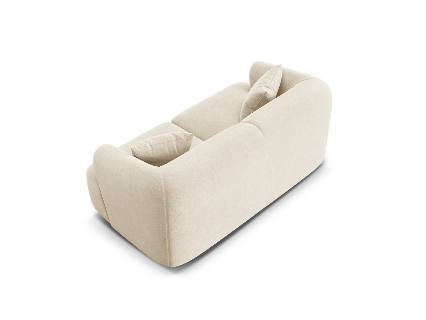 Cosmopolitan Design fløyelsmodulsofa, "Campi", 2-seter, 180 × 90 × 70 cm, Vogue, svarte plastben