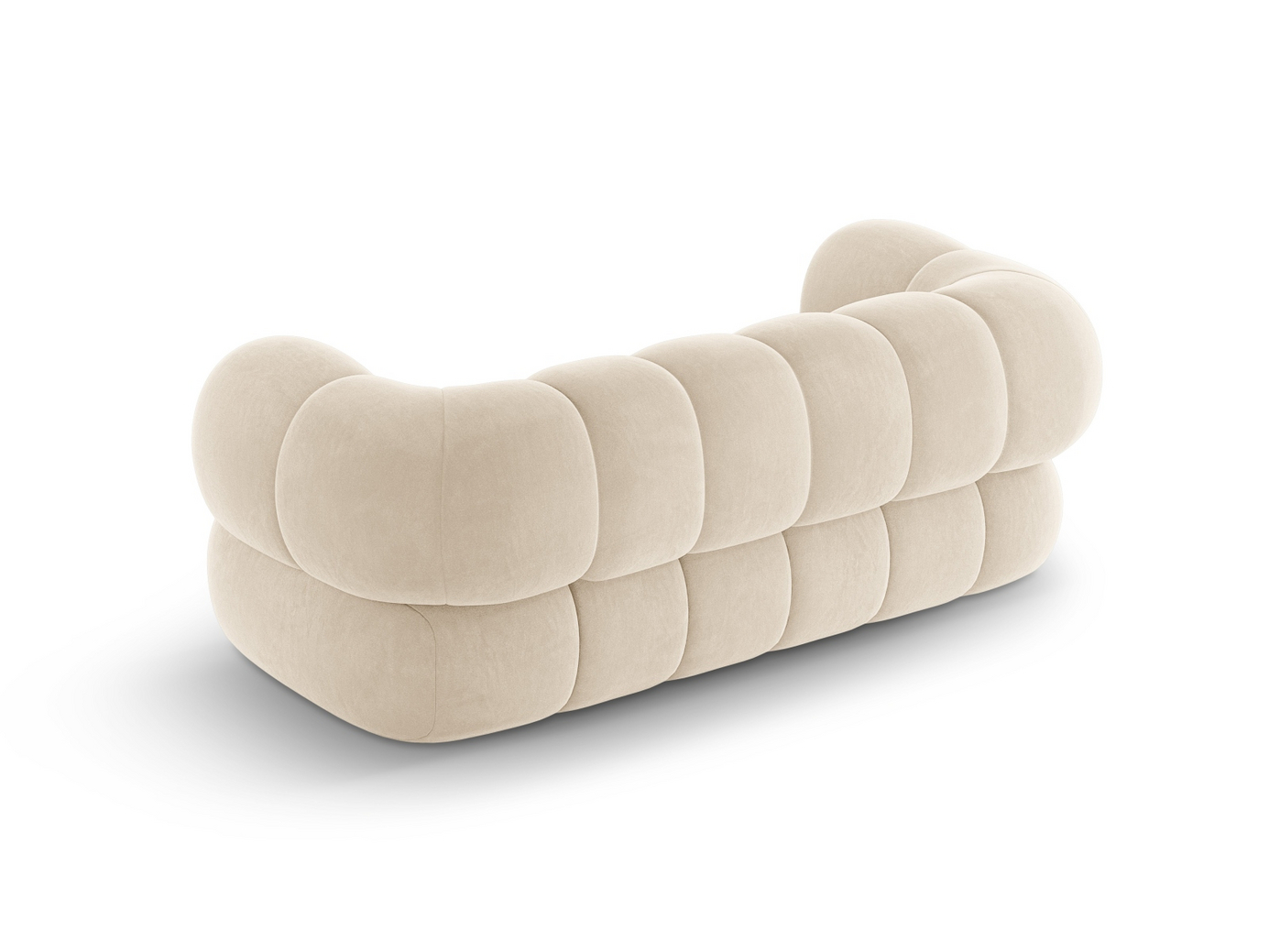 Cosmopolitan Design fløyelssofa, "Koge", 2-seter, 180 × 95 × 70 cm, Vogue, svarte plastben