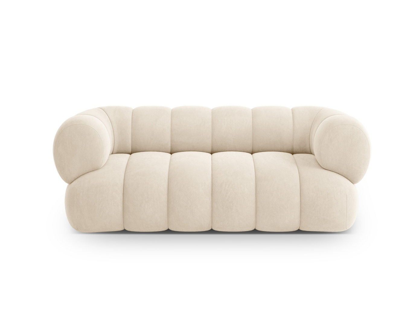 Cosmopolitan Design fløyelssofa, "Koge", 2-seter, 180 × 95 × 70 cm, Vogue, svarte plastben