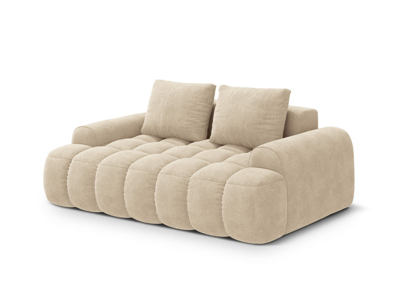 Cosmopolitan Design fløyelssofa, "Linz", 2-seter, 175 × 100 × 84 cm, Vogue, svarte plastben