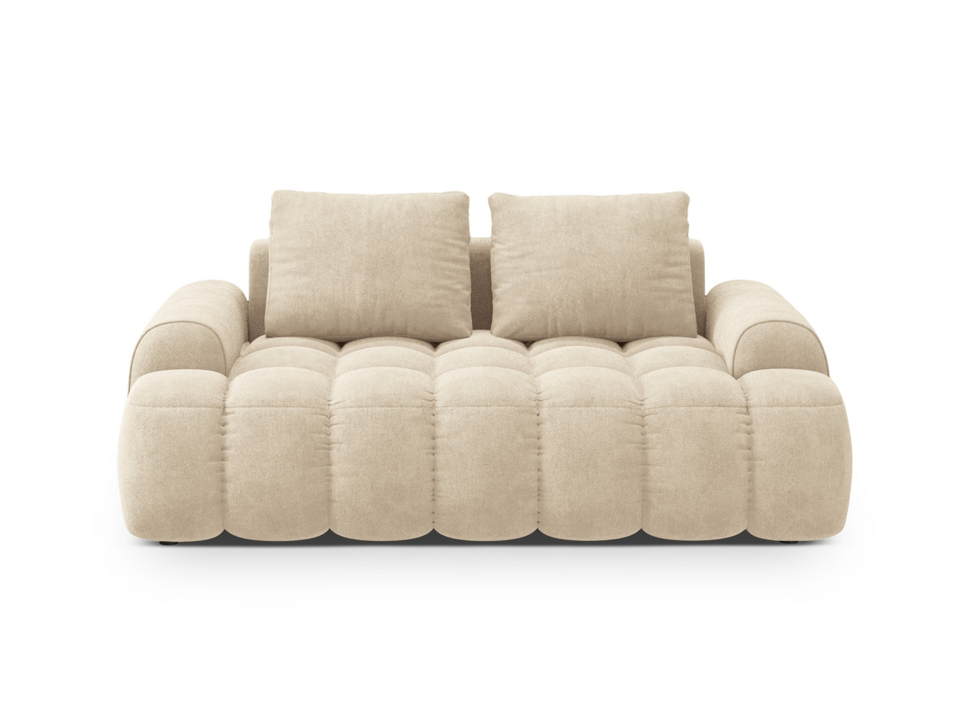 Cosmopolitan Design fløyelssofa, "Linz", 2-seter, 175 × 100 × 84 cm, Vogue, svarte plastben