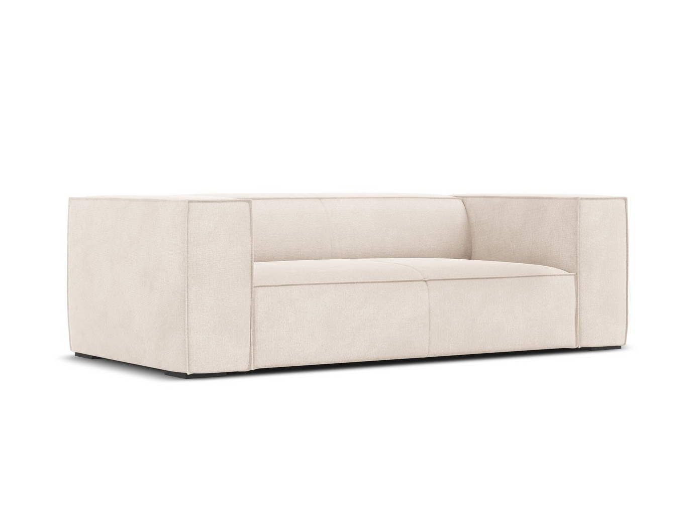 Cosmopolitan Design sofa, "Turin", 2-seter, 212 × 100 × 68 cm, Rosario, ben i svart bøk