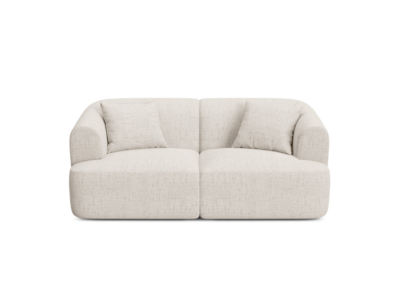 Cosmopolitan Design modulsofa, "Campi", 2-seter, 180 × 90 × 70 cm, Moly, svarte plastben