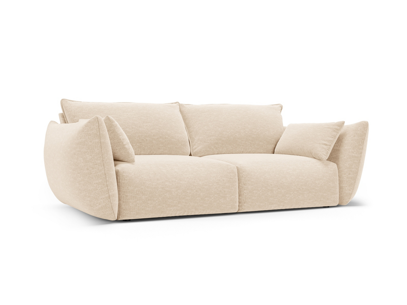 Cosmopolitan Design sofa, "Matera", 2-seter, 180 × 110 × 85 cm, Haga, svarte plastben