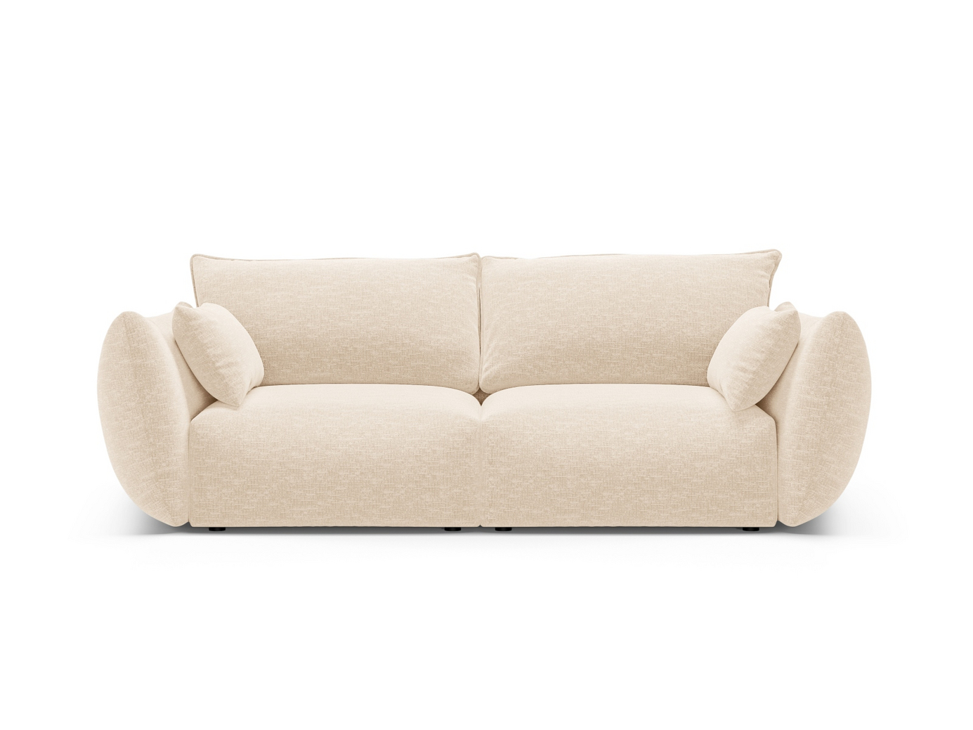 Cosmopolitan Design sofa, "Matera", 2-seter, 180 × 110 × 85 cm, Haga, svarte plastben