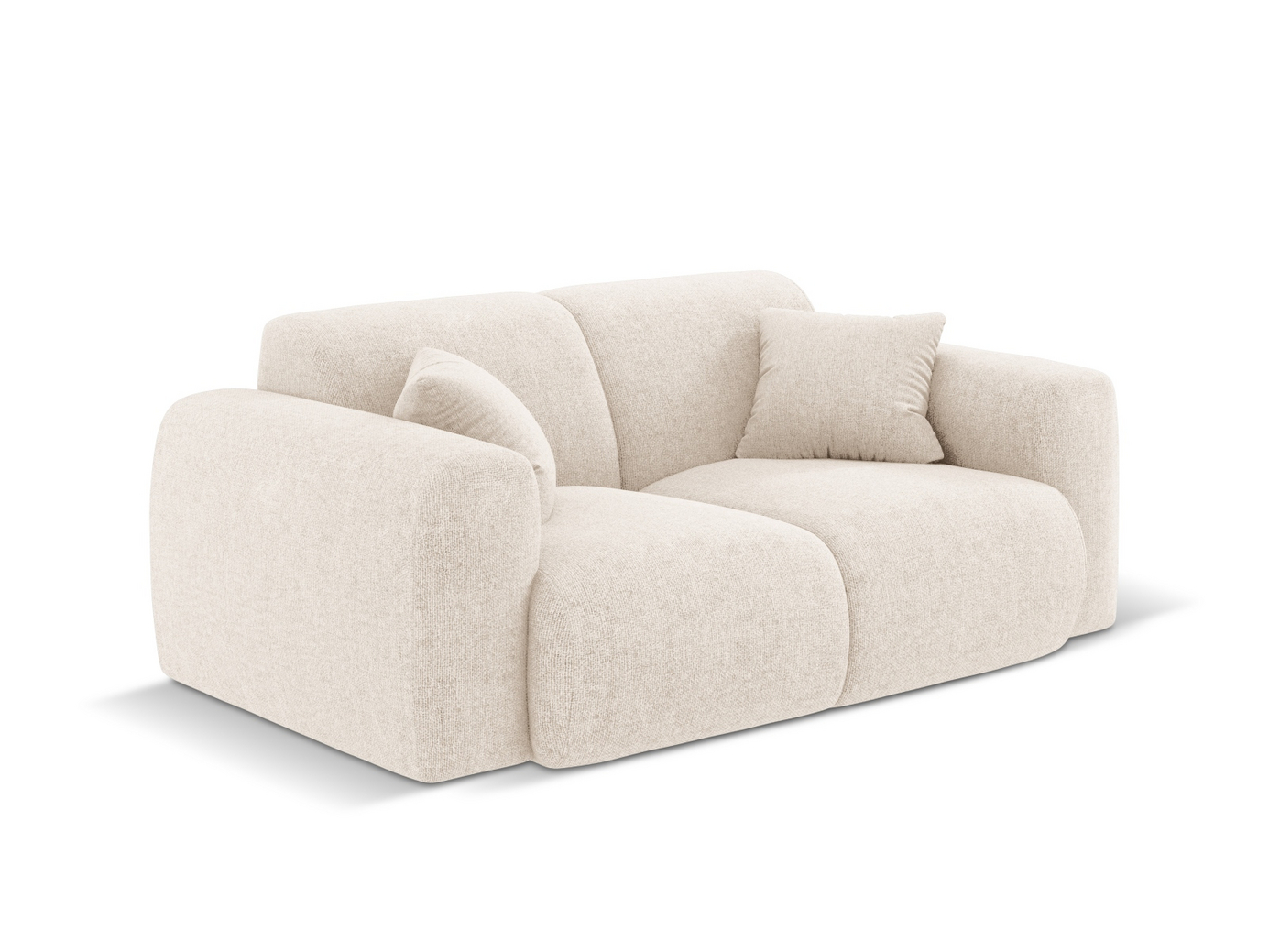 Cosmopolitan Design sofa, "Nolio", 2-seter, 170 × 95 × 72 cm, Haga, svarte plastben